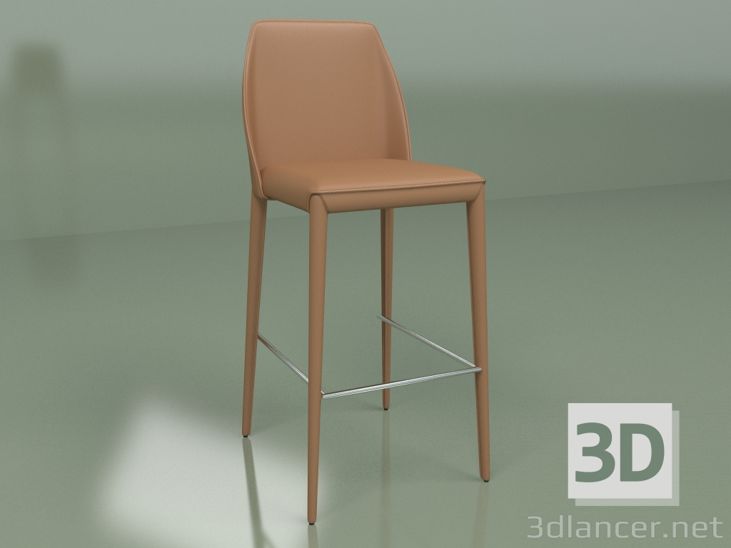 3d model Silla semi-bar Marko Naranja - vista previa