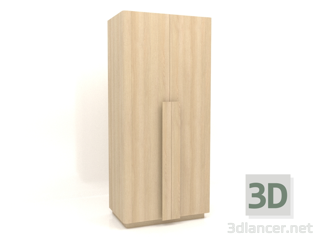 3D Modell Kleiderschrank MW 04 Holz (Option 3, 1000x650x2200, Holz weiß) - Vorschau