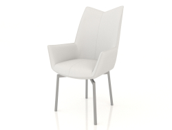 Silla Renzo (blanco-acero)