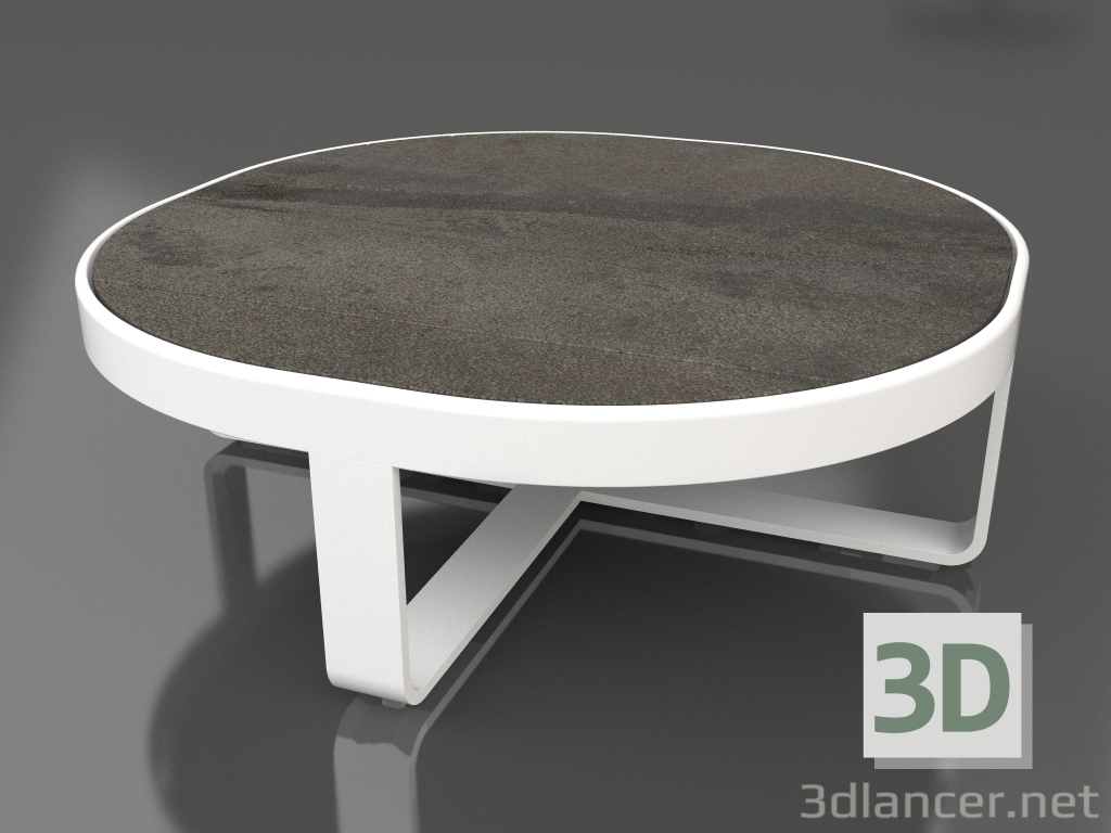 3D Modell Runder Couchtisch Ø90 (DEKTON Radium, Weiß) - Vorschau