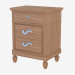 3d model Bedside table with three drawers CO232 - preview