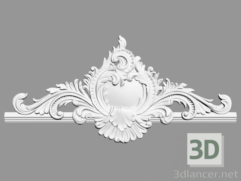 modello 3D Mullion DS-136 (380x770mm) - anteprima