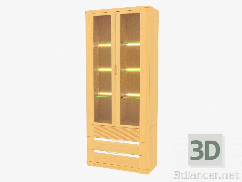 3d model Elemento de una pared de muebles central (7414-09) - vista previa