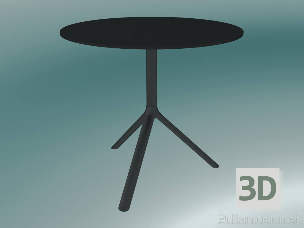 3d model Mesa MIURA (9591-01 (Ø80cm), H 73cm, negro, negro) - vista previa