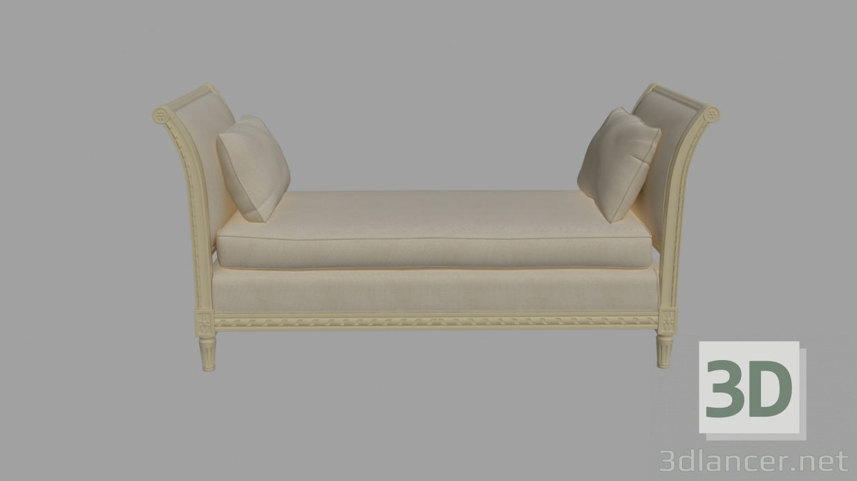 3d Classic bench model buy - render