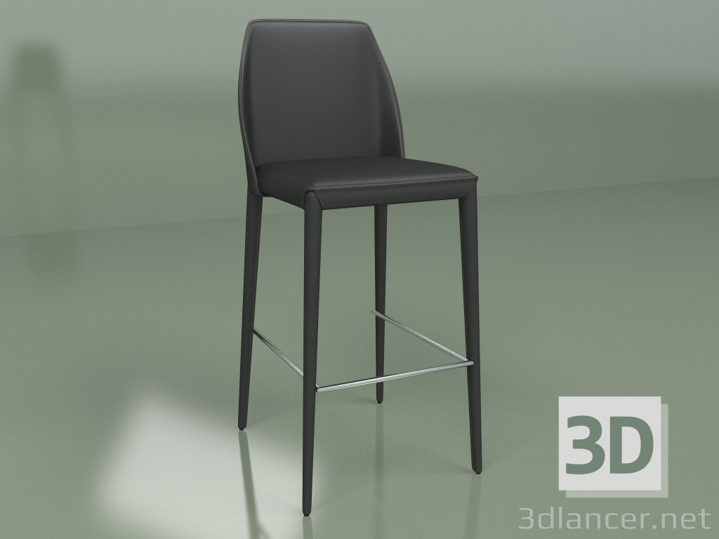 3d model Silla semi-bar Marko Negro - vista previa