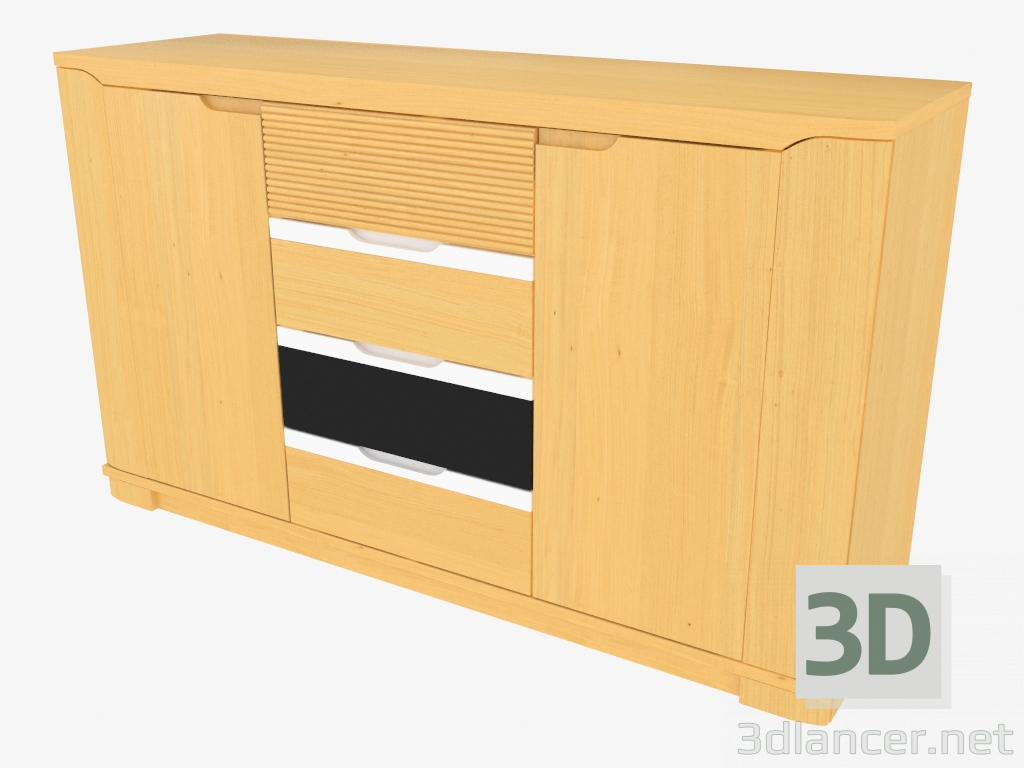 3D Modell Dreiteiliges Buffet (7415-01) - Vorschau