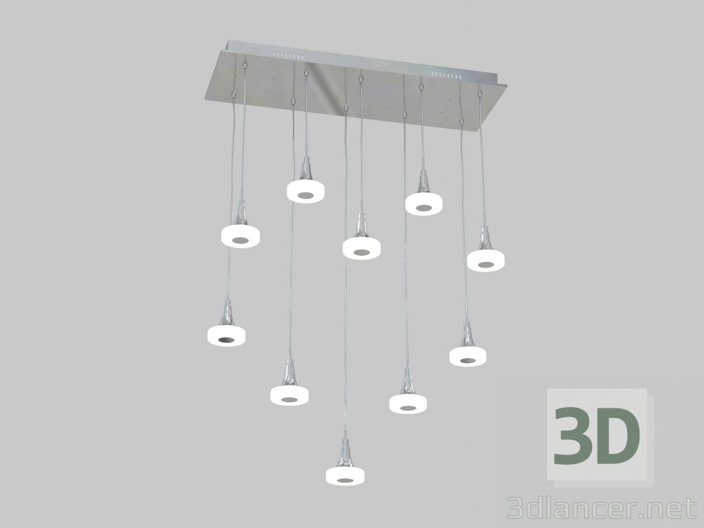 modello 3D Lampadario Flensburg (609010510) - anteprima