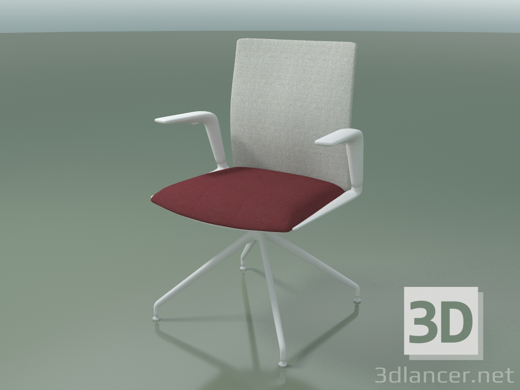 3d model Silla 4800 (sobre paso elevado, giratoria, con tapicería - tela y malla, V12) - vista previa