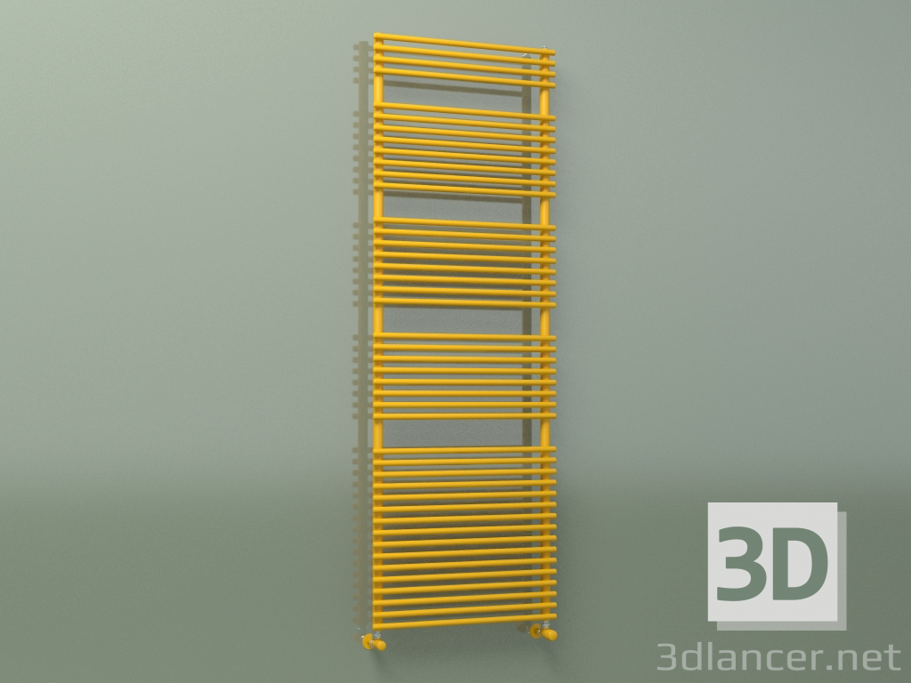 modello 3D Porta asciugamani FLAUTO (1762x606, Giallo melone - RAL 1028) - anteprima