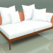 3d model Sofa module left 005 (Metal Rust, Batyline Orange) - preview