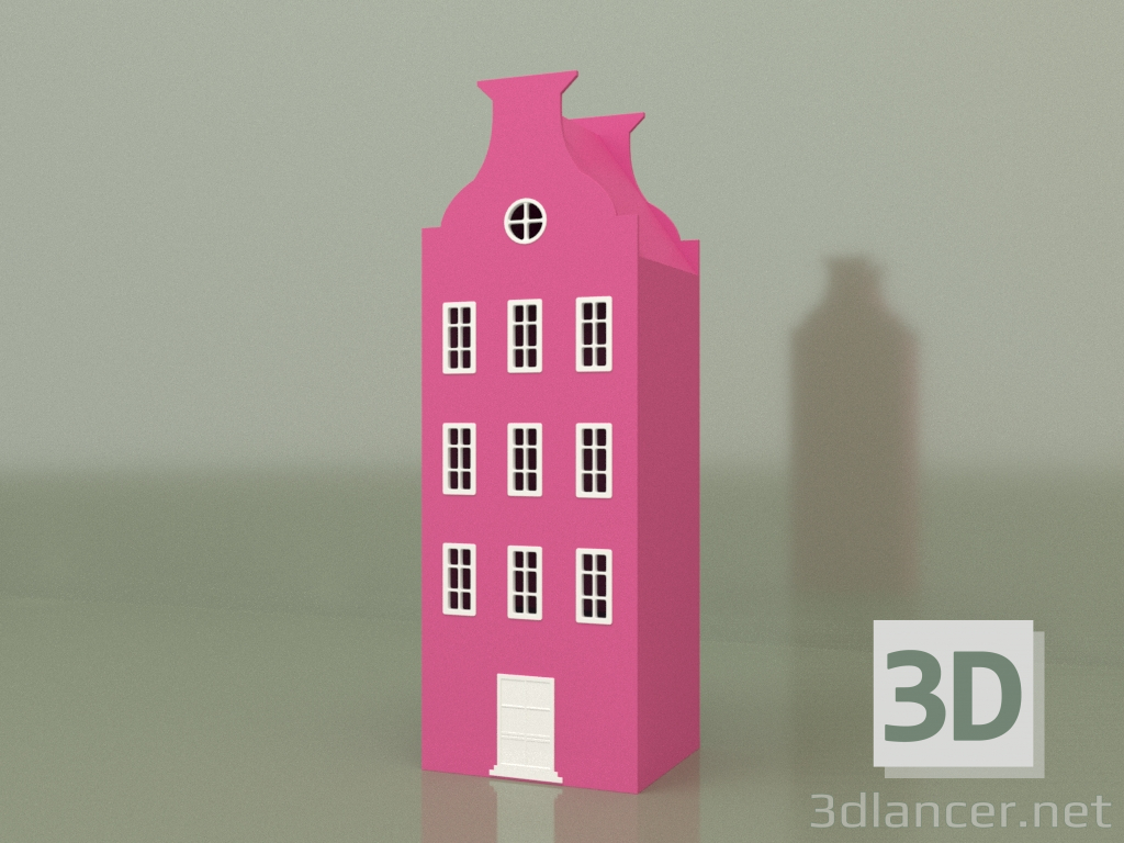 3d model Wardrobe-lodge ASH-5 (Pink) - preview