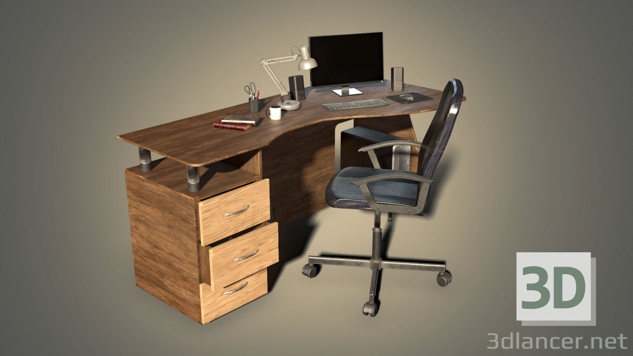 modèle 3D de Bureau d’accueil acheter - rendu