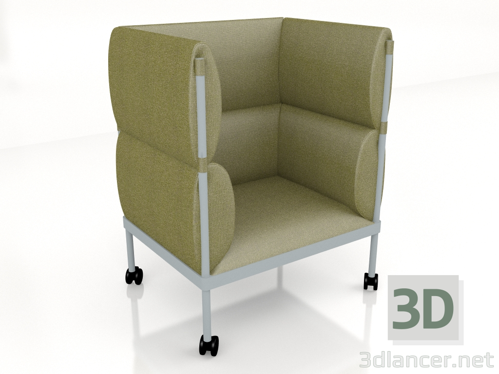 3d model Armchair Stilt (with castors) SISH1 - preview