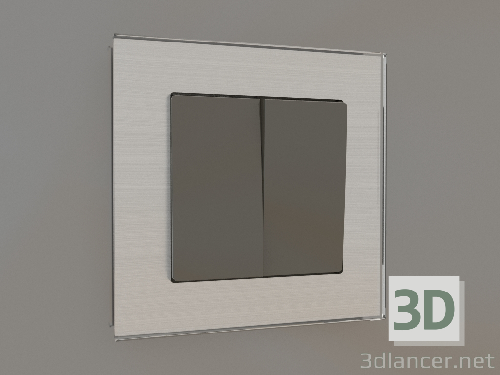 modello 3D Interruttore a due vie (grigio-marrone) - anteprima