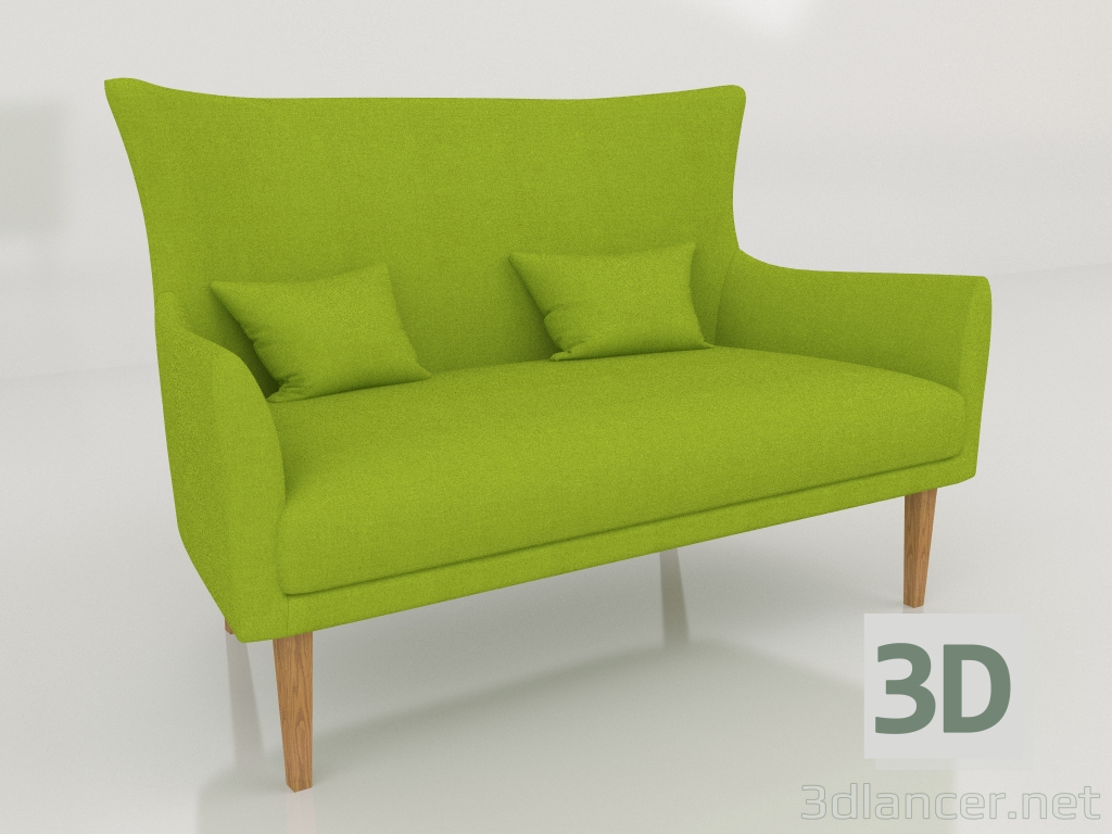 Modelo 3d Sofá reto Eleganza de 2,5 lugares - preview