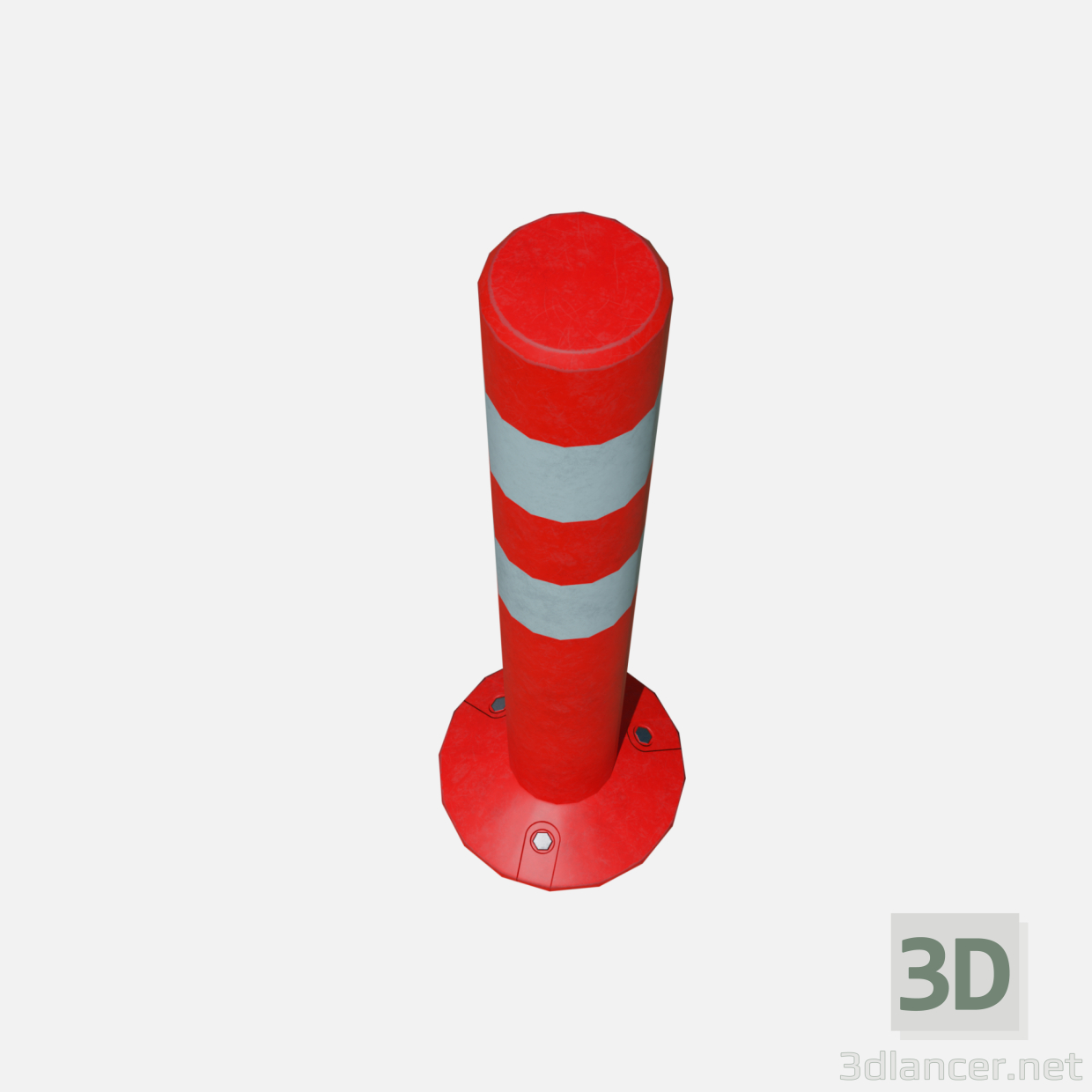 Poste de carretera 60 cm 3D modelo Compro - render