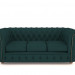 3d Chesterfield sofa snake skin model buy - render