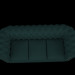 3d Chesterfield sofa snake skin model buy - render