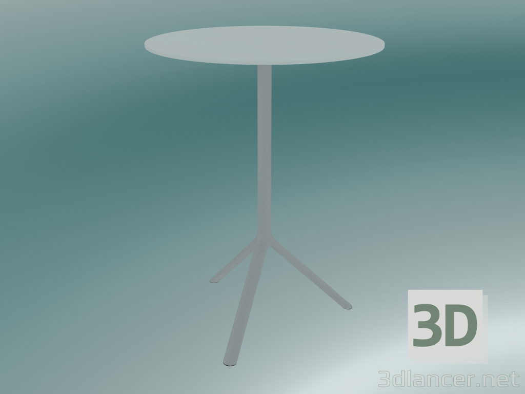 3d model Mesa MIURA (9591-71 (Ø80cm), H 108cm, blanco, blanco) - vista previa