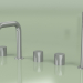 3d model Hydro-progressive mixer with 3-hole hand shower (15 95, AS) - preview