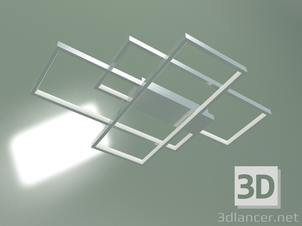 modèle 3D Plafonnier LED 90177-3 (nickel satiné) - preview