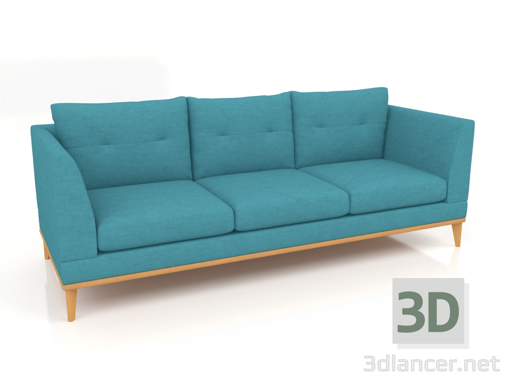 modèle 3D Canapé droit 4 places Estar - preview