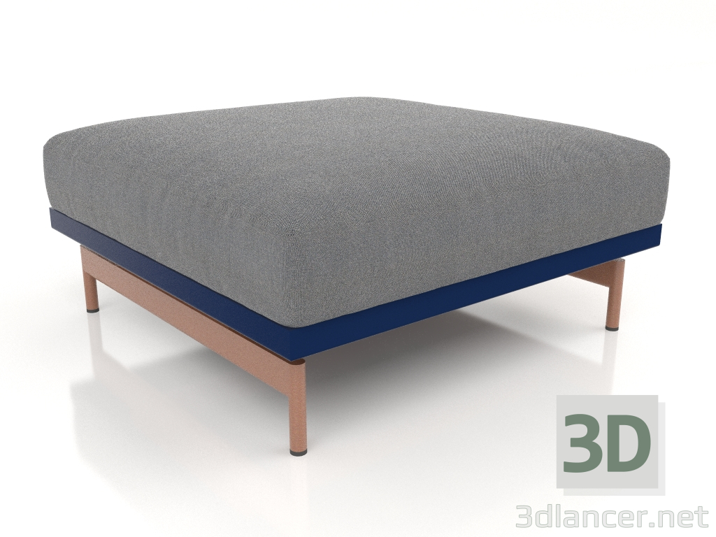 modello 3D Modulo divano, pouf (Blu notte) - anteprima