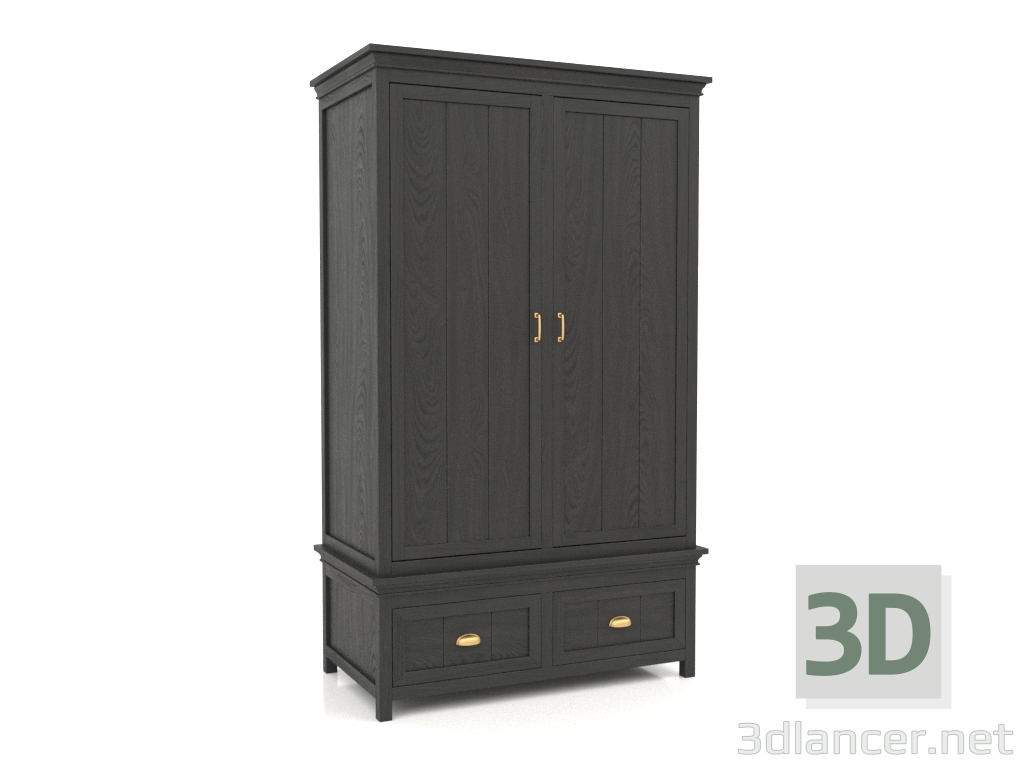 3d model Wardrobe (2 sections) - preview