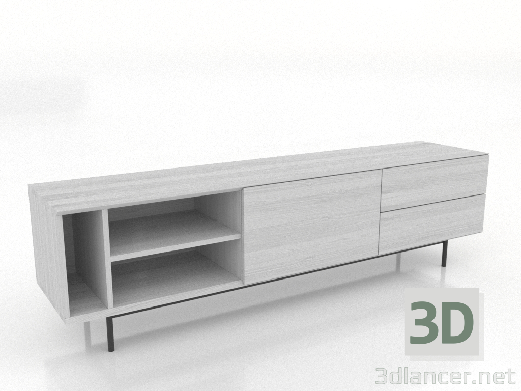 3d model TV cabinet 3 1800 mm (white RAL 9010) - preview 3d model TV cabinet 3 1800 mm (white RAL 9010) - preview
