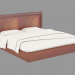 Modelo 3d cama de casal com box LG108 (208h110h220) - preview