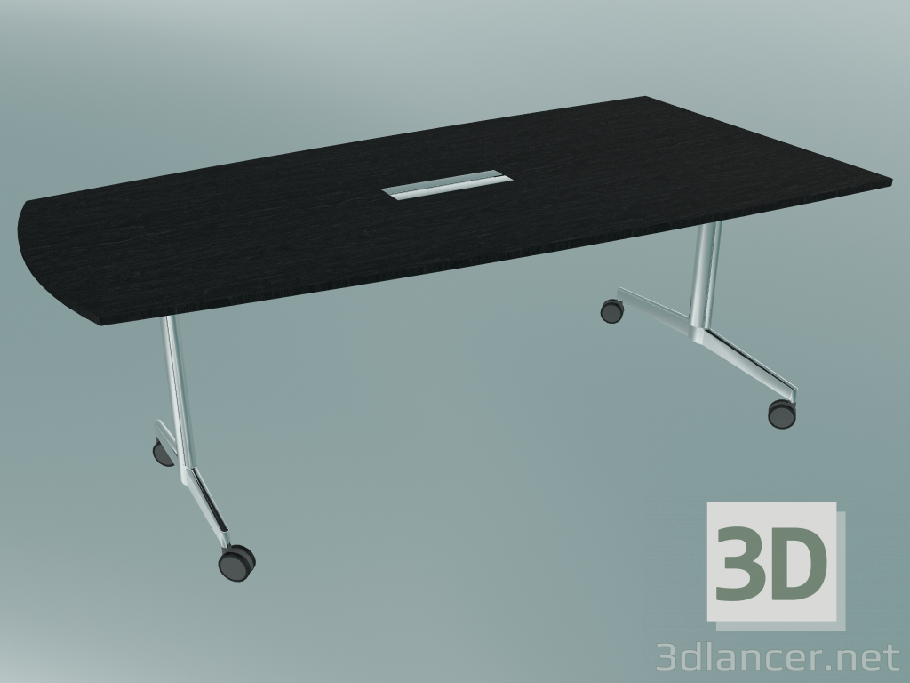 modello 3D Tavolo stile Big T-leg (2000x1000, 740mm) - anteprima