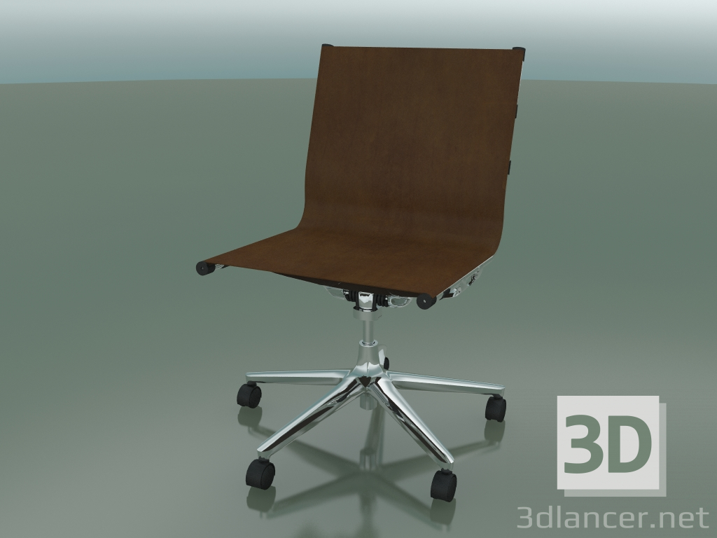 3d model Silla giratoria de 5 ruedas con tapicería de cuero (1210) - vista previa