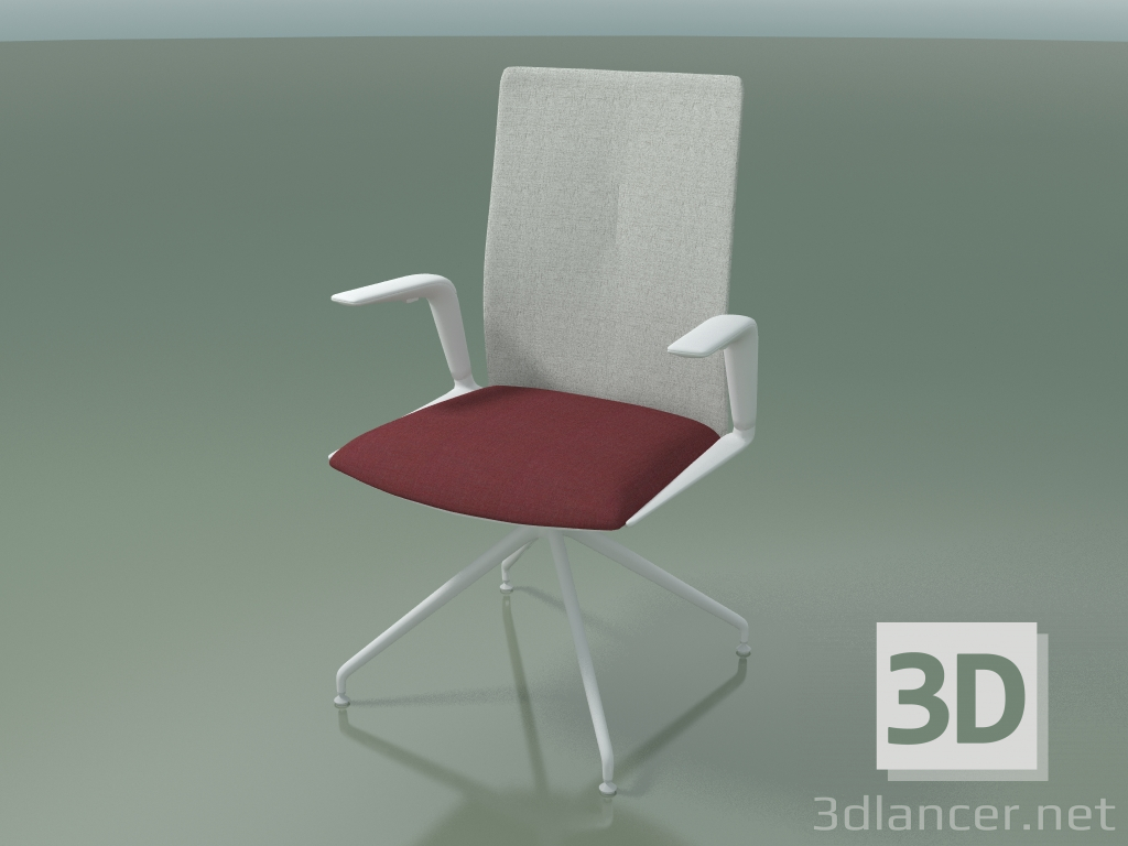 3D modeli Sandalye 4818 (bir köprü üzerinde, döner, döşemeli - kumaş ve ağ, V12) - önizleme