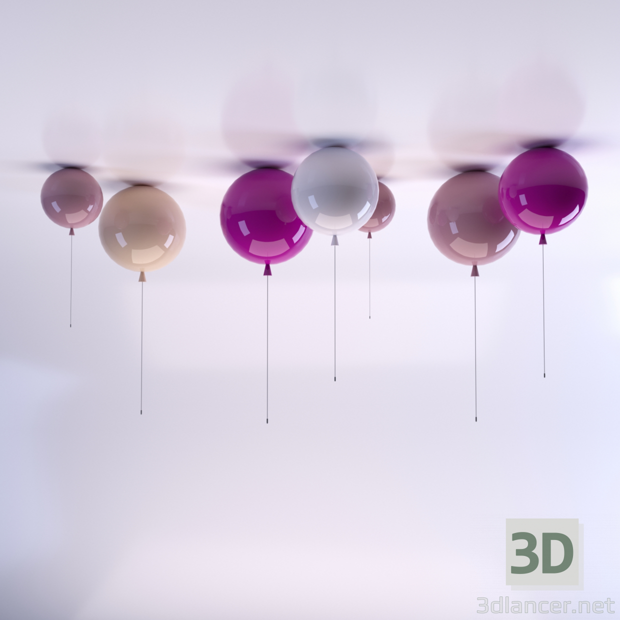 modello 3D di Lampada da soffitto a forma di palloncino comprare - rendering