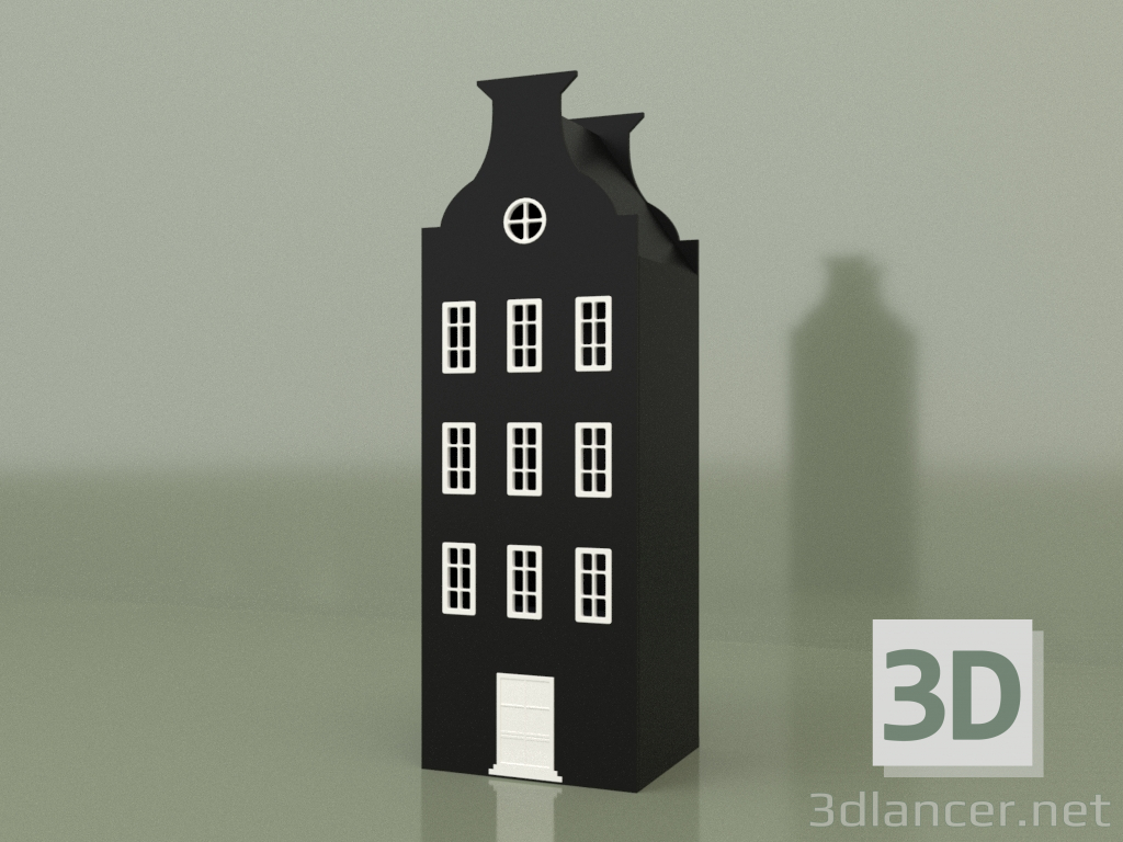 3d model Wardrobe-lodge ASH-5 (Black) - preview