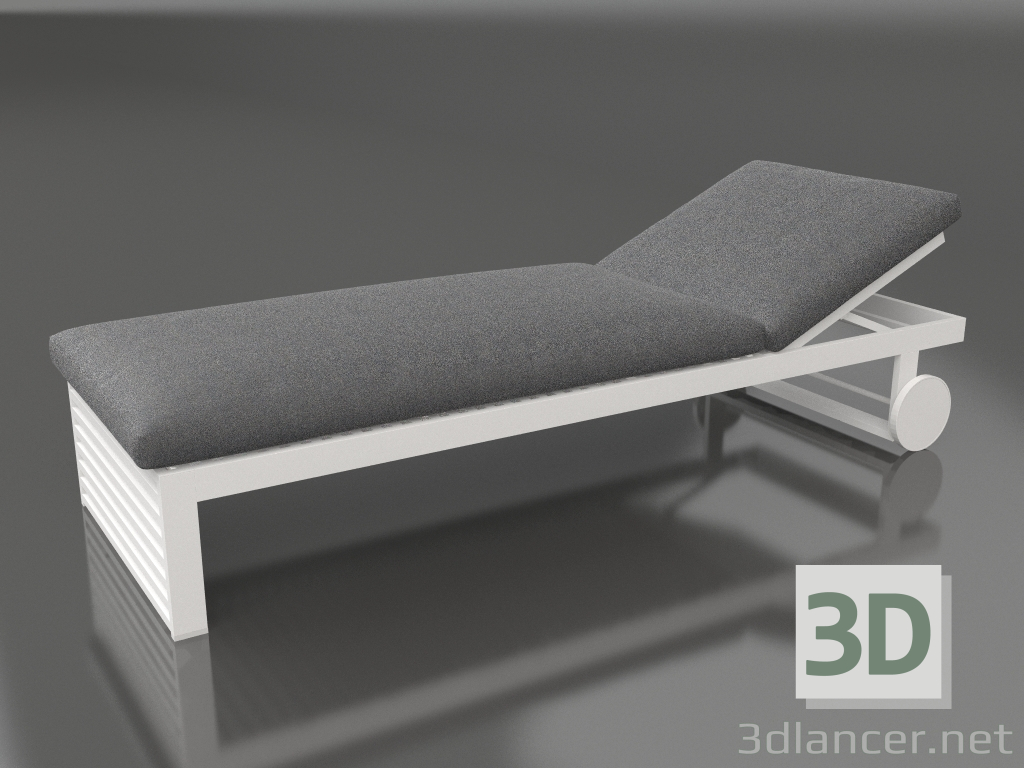 modello 3D Sdraio (Bianco) - anteprima