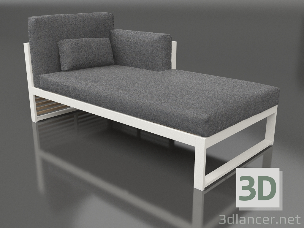 3d model Sofá modular, sección 2 derecha, respaldo alto (gris ágata) - vista previa