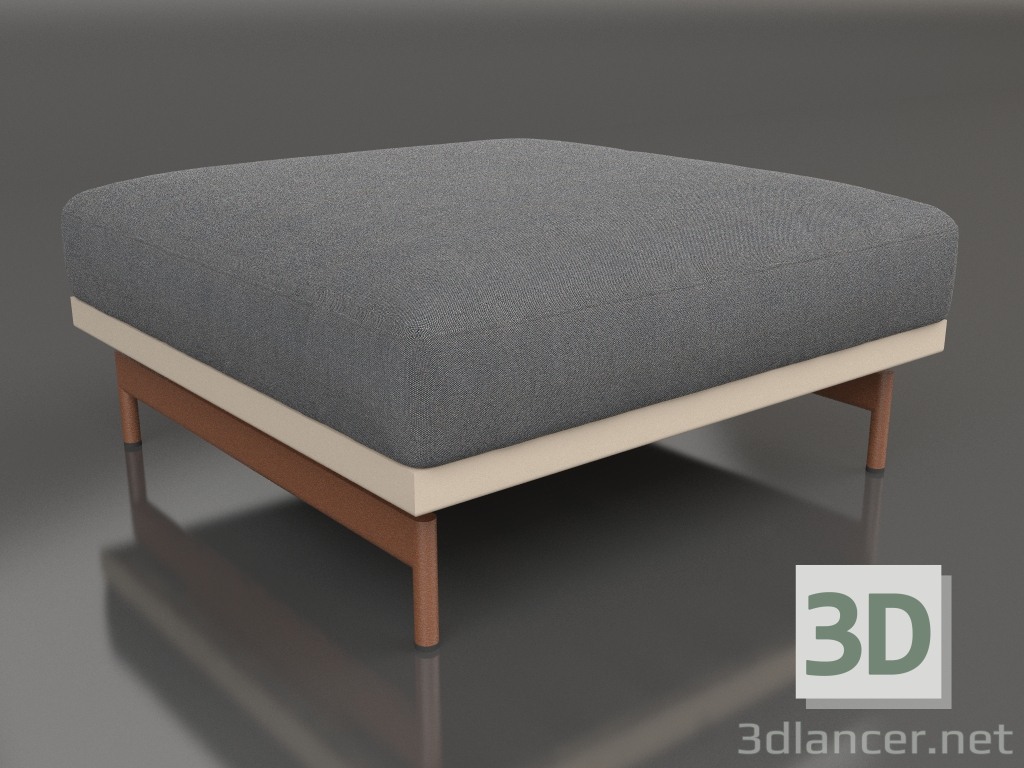 modèle 3D Module canapé, pouf (Sable) - preview