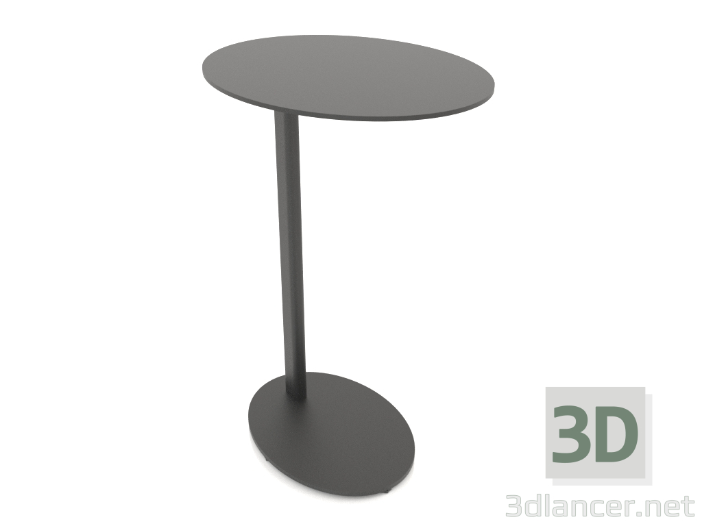 modèle 3D Table de chevet ovale MONO (parallèle au piètement, 35X45X65) - preview