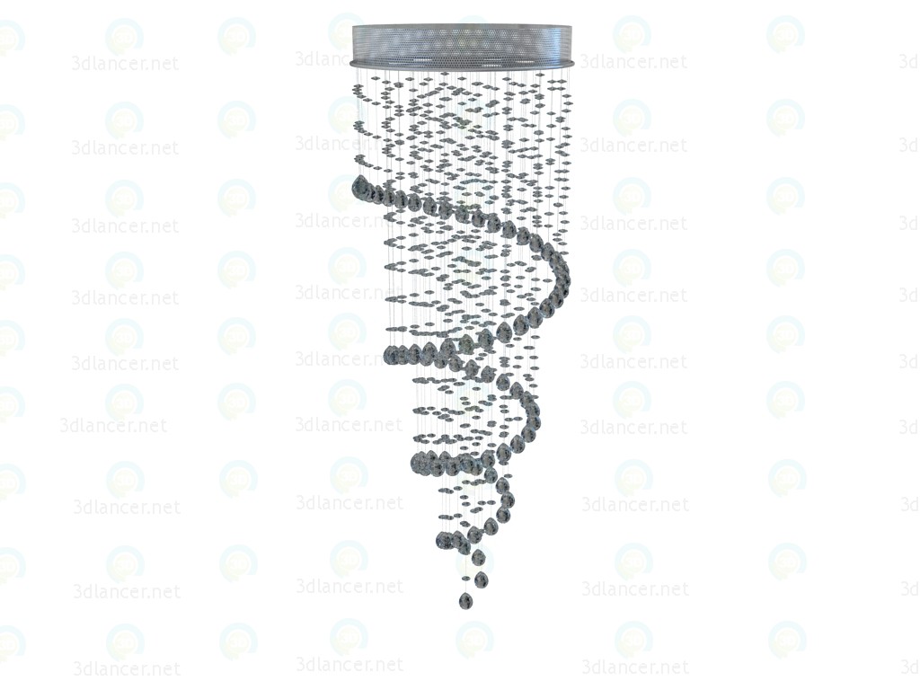 Modelo 3d O candelabro cair Spirale de diamantes - preview