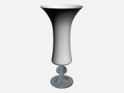 Vase on the glass stem Vase Art Deco glass black