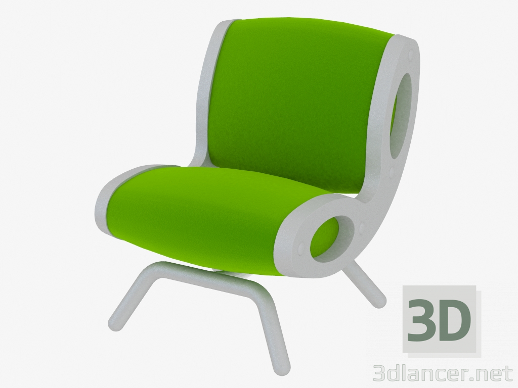 3d model Silla de marco de acero - vista previa