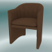 3d model Silla de comedor, mocasín de oficina (SC24, H 79cm, 57х59cm, Velvet 4 Clay) - vista previa