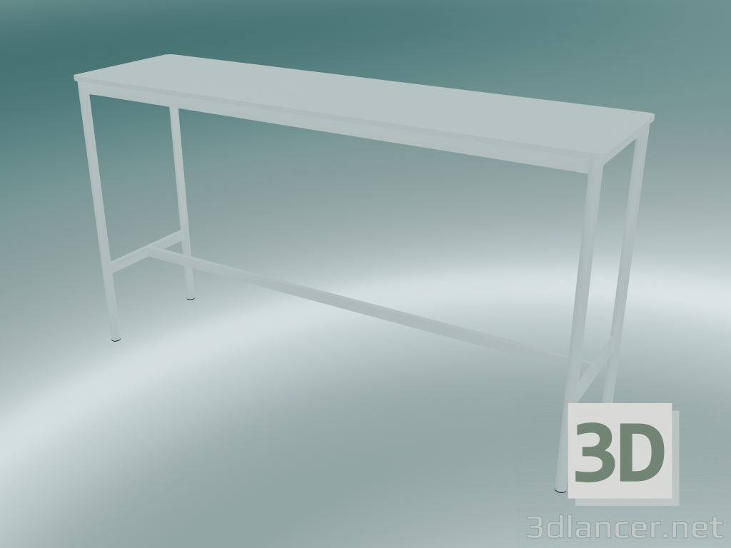 3D modeli Dikdörtgen masa Tabanı Yüksek 50x190x105 (Beyaz) - önizleme