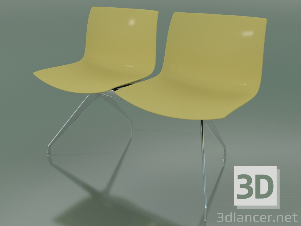 3d model Banco 2036 (doble, polipropileno PO00415) - vista previa