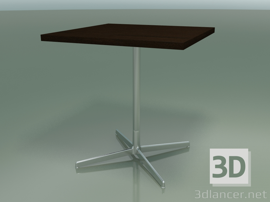 modello 3D Tavolo quadrato 5565 (H 74 - 70x70 cm, Wenge, LU1) - anteprima