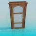 3d model Door with glass - preview