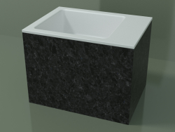 Lavabo sobre encimera (01R122102, Nero Assoluto M03, L 48, P 36, H 36 cm)