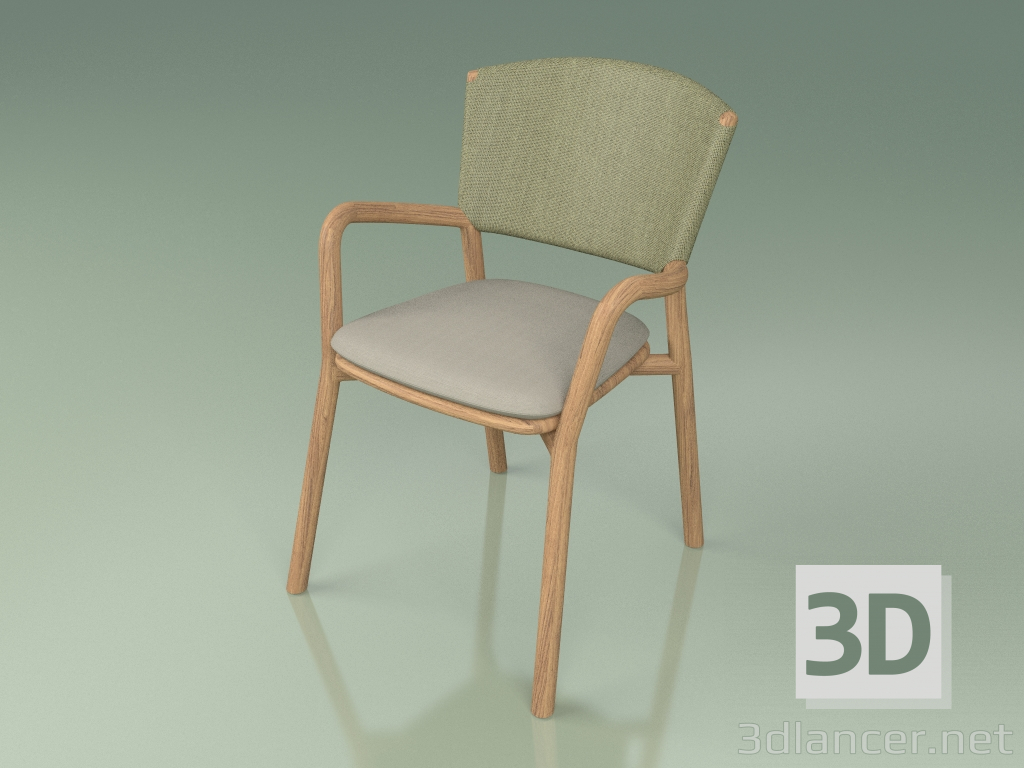 3d модель Кресло 061 (Olive, Teak) – превью